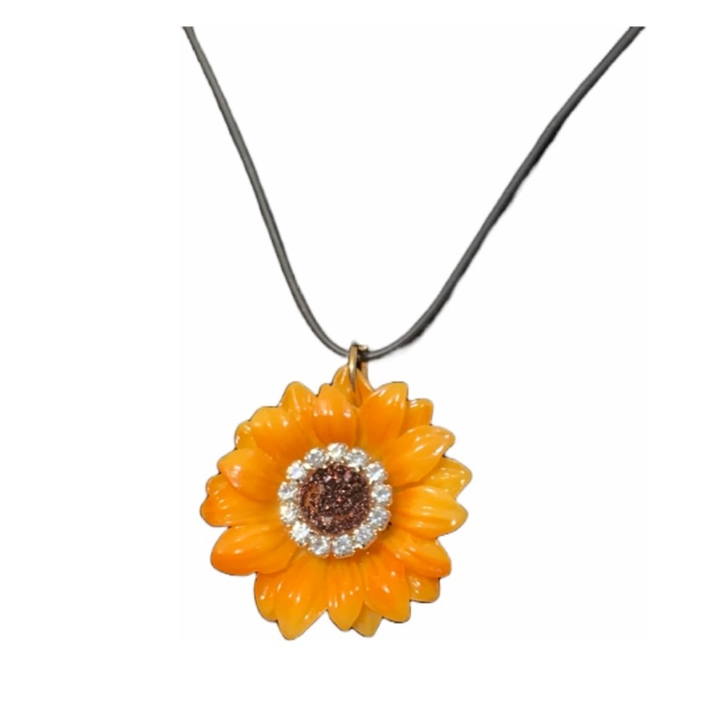 Sunflower necklace